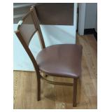 Pair of brown metal chairs