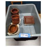 Brown and White Ceramic Dishware