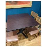 Dark Cherry Laminate Topped Dinning Tables