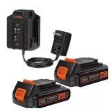 BLACK+DECKER 20V MAX 1.5Ah Battery 2-Pack