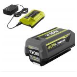 Ryobi 40V Battery & Charger Kit 4.0Ah IOC