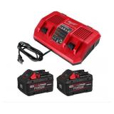Milwaukee M18 REDLITHIUM Dual Battery Bundle