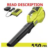 40V Cordless Blower, 120 MPH, 550 CFM, Missing Ba