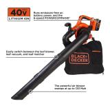 BLACK+DECKER 40V LEAF BLOWER (Charger Only)