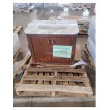 Brown vanity, cracked top, 30" wideLocated