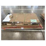 Mirror, door, unopened boxes;