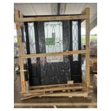 65ï¿½ black double sidelight door prehung door