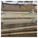 Assorted doors,flooring,shower walls