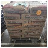 Skid of structolite basecoat plaster