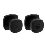 Arroyo Matte Black Bed/Bath Knob with Rose