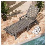 POLYWOOD Grant Park Slate Grey Chaise Lounge set