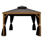Apollo 12x12 Wood-Like Aluminum Gazebo