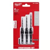 Milwaukee 0.3 in. HSS Drill & Countersink 3pc