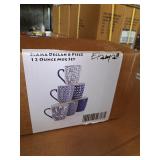 Elama Declan 6 piece 12 ounce mug set