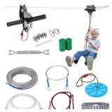 Zipline Kit for Kids & Adults 100 ft, 500 lbs