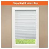 White Cordless Vinyl Blinds 1" Slats 29"W