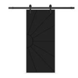 36x80 in. Black Barn Door w/ Hardware
