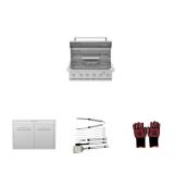 6-Burner Stainless Steel Grill Head + Rear Burner