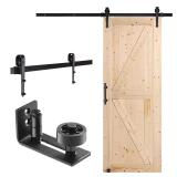 Barn Door & Hardware Kit: 30x84 Wood Door, 2 vari