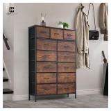 Rustic Oak 13 Drawer 39.4 in. Wide Dresser 1 box
