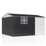 VIWAT Metal Garden Shed with Doos has 2 boxes may