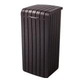 30 Gal Brown Copenhagen Wood-Style Trash Can