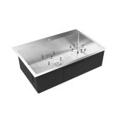 30 in. Drop-In 1-Bowl Sink, Stainless Steel