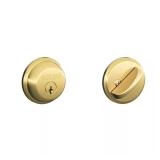 Schlage B60 Series Bright Brass Deadbolt