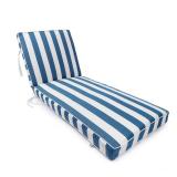Sherry Kline Cabana Chaise Lounge Navy/White