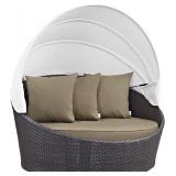 Modway Convene Wicker Daybed with Canopy
