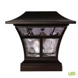 Solar 15lm Mediterranean Bronze LED Post Light