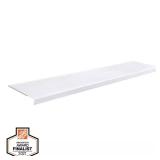 4 ft. x 12 in. Decorative Shelf Cover - White