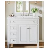 36" White Vanity