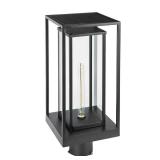 Black Cast Aluminum Solar Post Light with LED