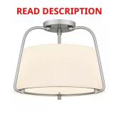 (Broken Shade) Corbin 15-in. 2-Light Brushed Nick