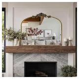 Ornate Baroque Antique Brass Wall Mirror
