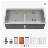 36" x 19" 16GA Workstation Sink w/ Colander