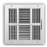 10 in. x 10 in. 4-Way Steel Register, White