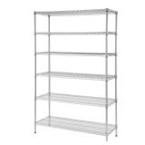 Chrome 6-Tier Metal Shelf Unit (48x72)