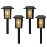 Black Solar Pathway Lights (4-Pack)