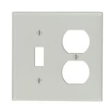 Leviton Gray 2-Gang Wall Plate Duplex/Toggle