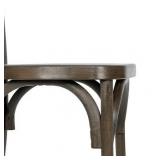 (4)Flash Furniture Dark Brown Wood Look Chair