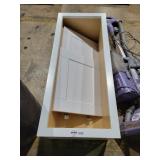 White over fridge cabinet aprox 15"Hx36"Lx11"D