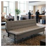 Homy Casa JAKIN 76.8-in Metal Sofa, Ash Grey