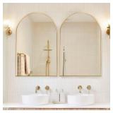 24x36in Vanity Mirror, Gold (2)
