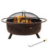 Cosmic 42x23 Round Fire Pit with Screen