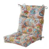 Outdoor High Back Chair Cushion - Paisley