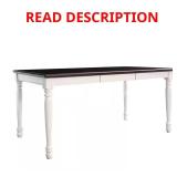 Shelby White Dining Table, TABLE TOP ONLY,