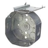 4 in. x 1-1/2 in. D Octagon Box with L Bracket