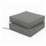 Patio Seat Cushions (2-Pack) Light Grey
